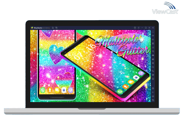 Run Multi color glitter live wallpaper on PC