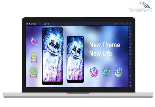 Run Neon marshmello blue colorful theme on PC Run Neon marshmello blue colorful theme on PC