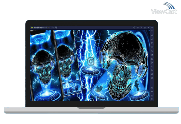 Run Neon Tech Skull Themes HD Wallpapers 3D icons on PC