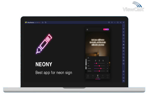 Run NEONY - writing neon sign text on photo easy on PC Run NEONY - writing neon sign text on photo easy on PC