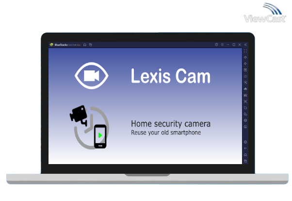Run Security camera for smartphones, Lexis Cam on PC