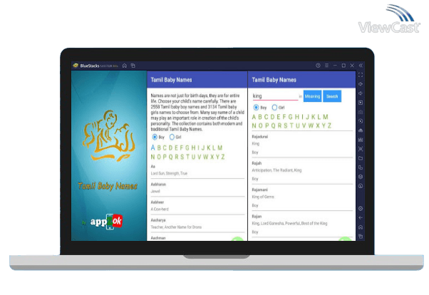 Run Tamil Baby Names & Meanings 5500+ on PC Run Tamil Baby Names & Meanings 5500+ on PC