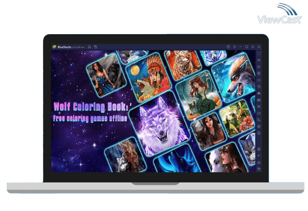 Run Wolf Coloring Book: Free paint by number offline on PC